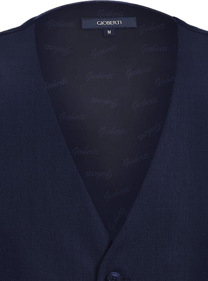 Gioberti Men's Formal Suit Vest Fit for Business or Casual Dress, Navy, 6X-Large - Image 5
