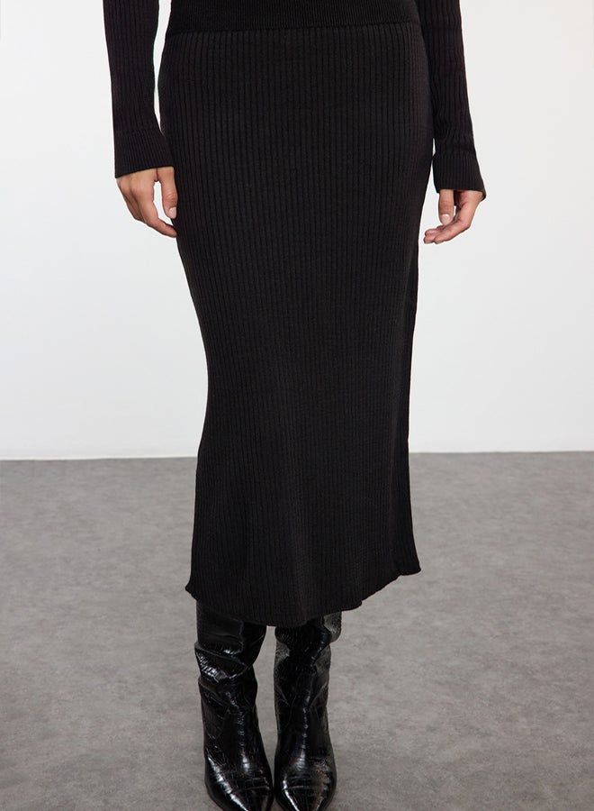 trendyol Black Crop Skirt Knitwear Bottom-Top Set - Image 4