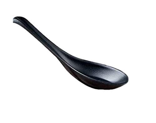 TDS Unbreakable Melamine Solid Soup Bowls with Spoon (Set of 3+3+3, Black) - Image 2