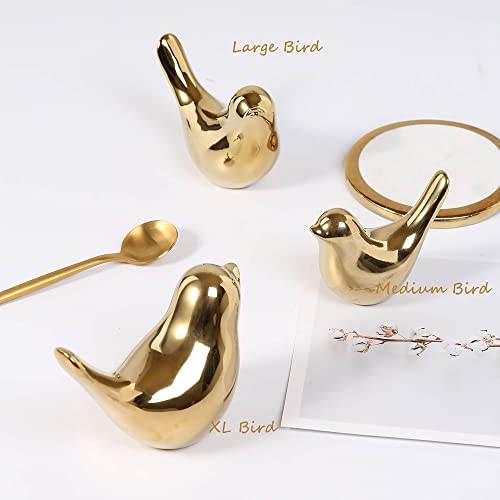 FANTESTICRYAN Small Birds Statues Gold Home Decor Modern Style Figurine Decorative Ornaments for Living Room, Bedroom, Office Desktop, Cabinets - Image 5