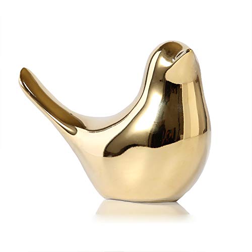FANTESTICRYAN Small Birds Statues Gold Home Decor Modern Style Figurine Decorative Ornaments for Living Room, Bedroom, Office Desktop, Cabinets - Image 1