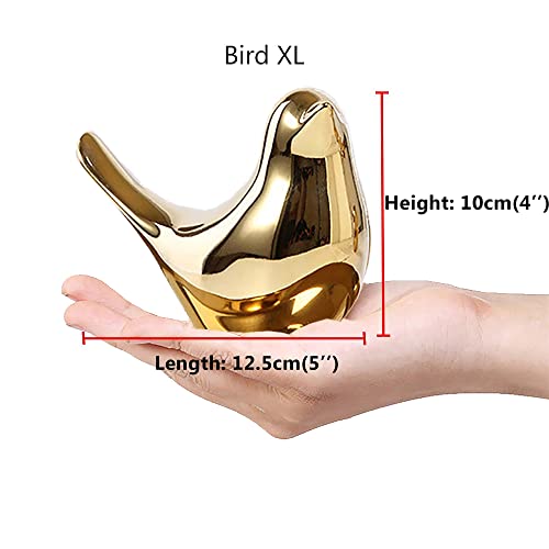 FANTESTICRYAN Small Birds Statues Gold Home Decor Modern Style Figurine Decorative Ornaments for Living Room, Bedroom, Office Desktop, Cabinets - Image 4