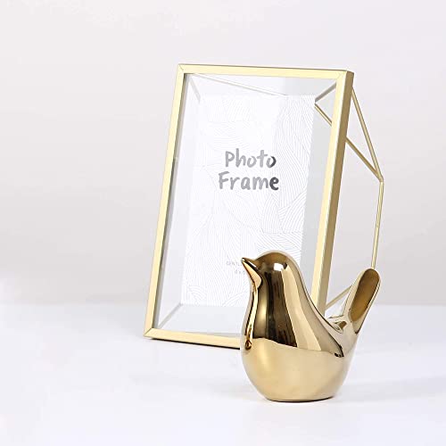 FANTESTICRYAN Small Birds Statues Gold Home Decor Modern Style Figurine Decorative Ornaments for Living Room, Bedroom, Office Desktop, Cabinets - Image 3