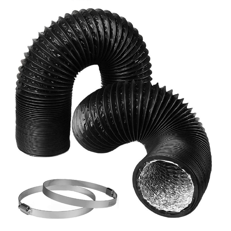 Dryer Vent Hose 5 Inch Air Duct 984 Feet Flexible Adjustable PVC HeavyDuty FourLayer Air Duct Hose for HVAC Ventilation Black