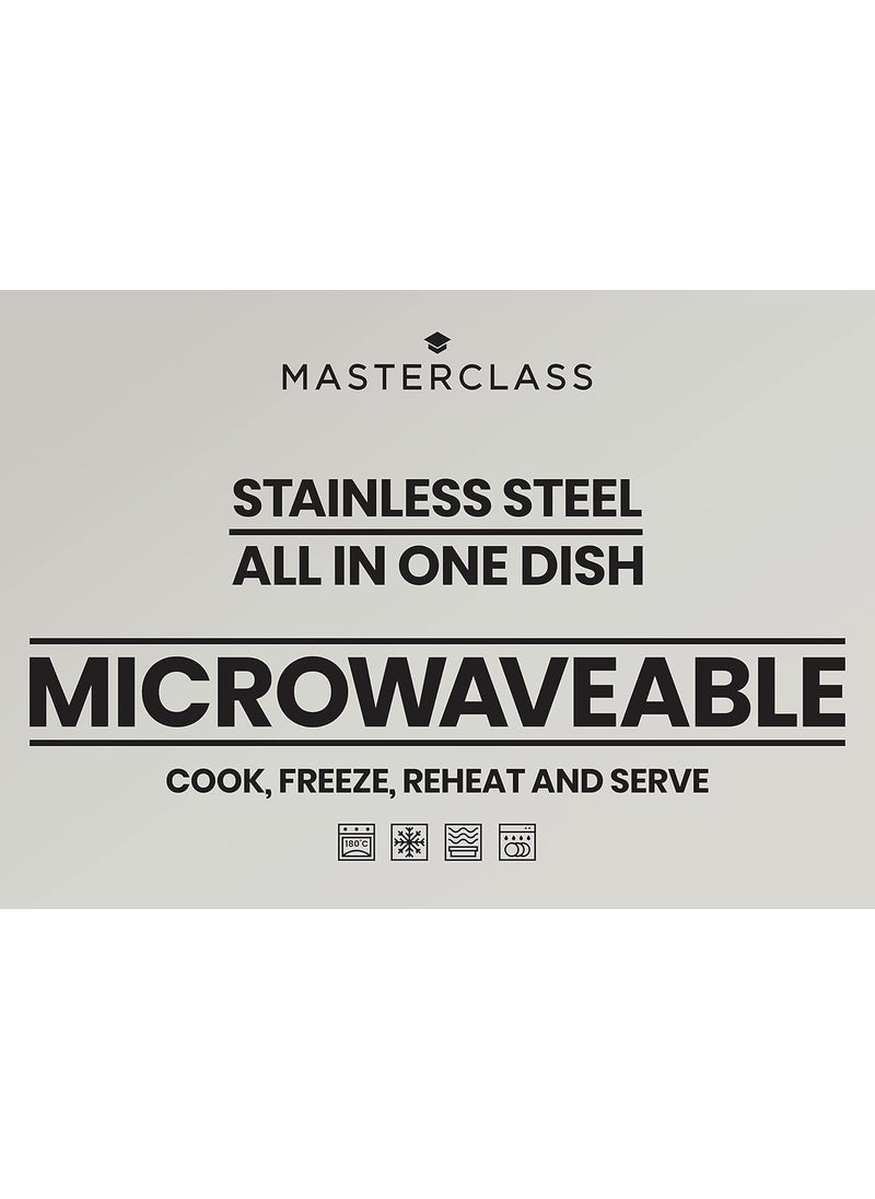 Master Class - MasterClass AllinOne Stainless Steel Container For thinKitchen with Lid Oven Freezer and Microwave Safe 1 L - Image 1
