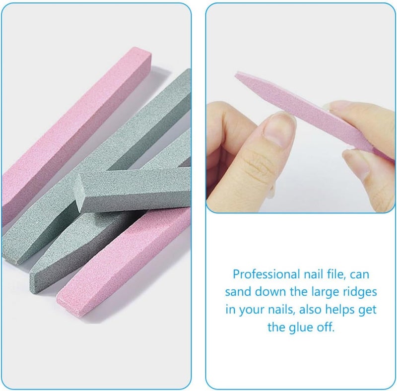 30pcs Manicure Sticks Nail File Cuticle Pusher Stone Nail File Stick Set for Home Salon Polishing and Buffing in White Red Blue Colors - Image 3