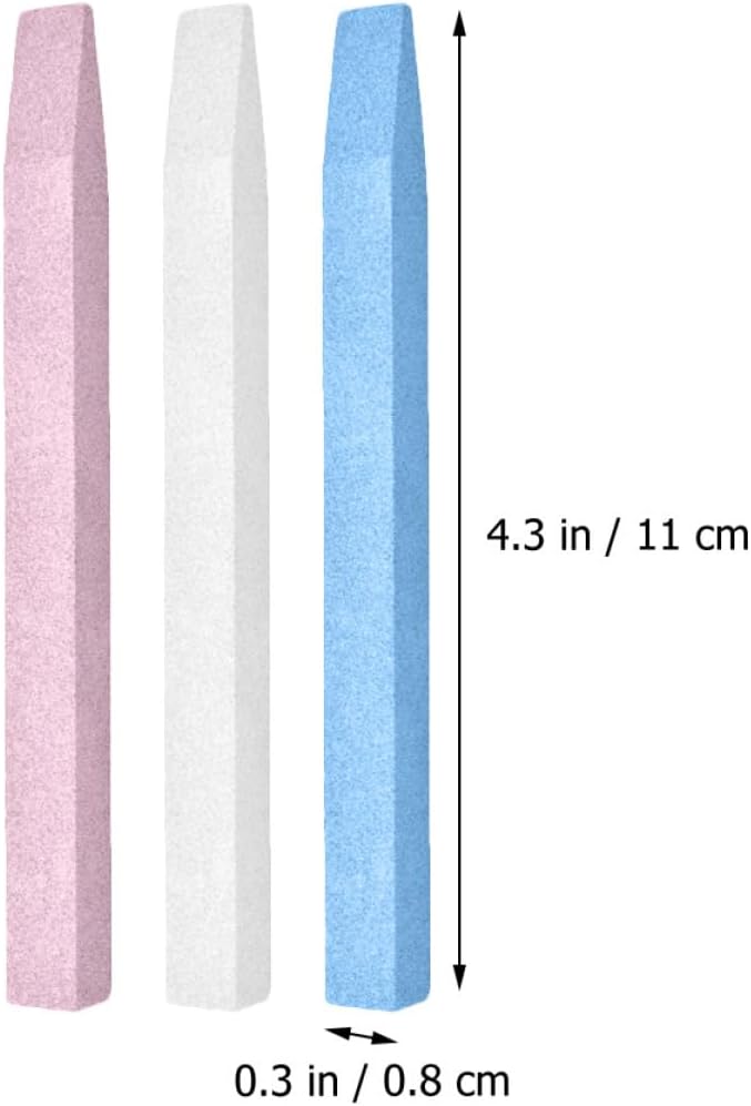 30pcs Manicure Sticks Nail File Cuticle Pusher Stone Nail File Stick Set for Home Salon Polishing and Buffing in White Red Blue Colors - Image 2