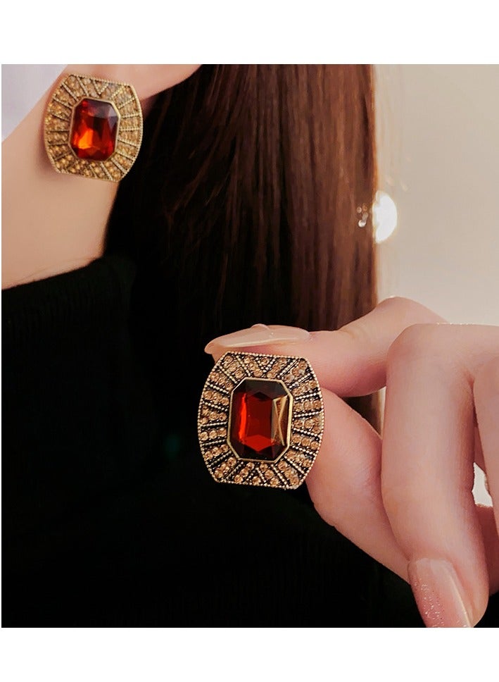 Royal Vintage Court Luxury Gemstone Bohemian Ethnic Earrings - Image 1