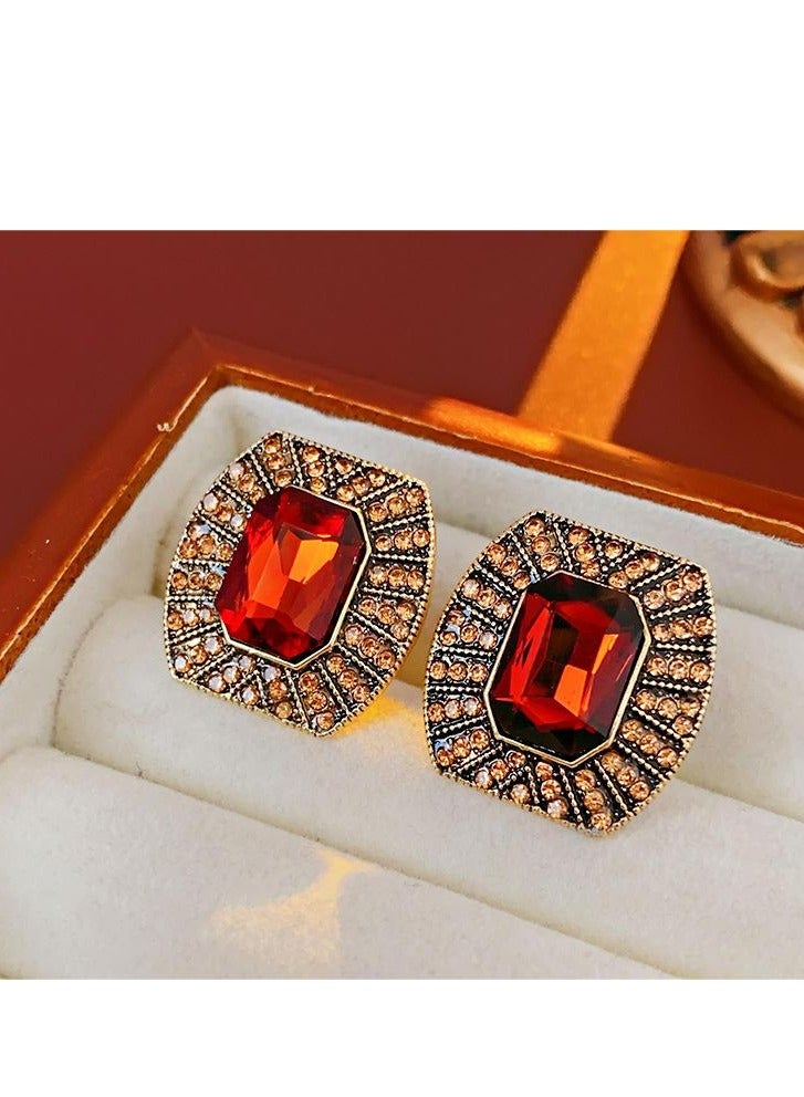 Royal Vintage Court Luxury Gemstone Bohemian Ethnic Earrings - Image 3