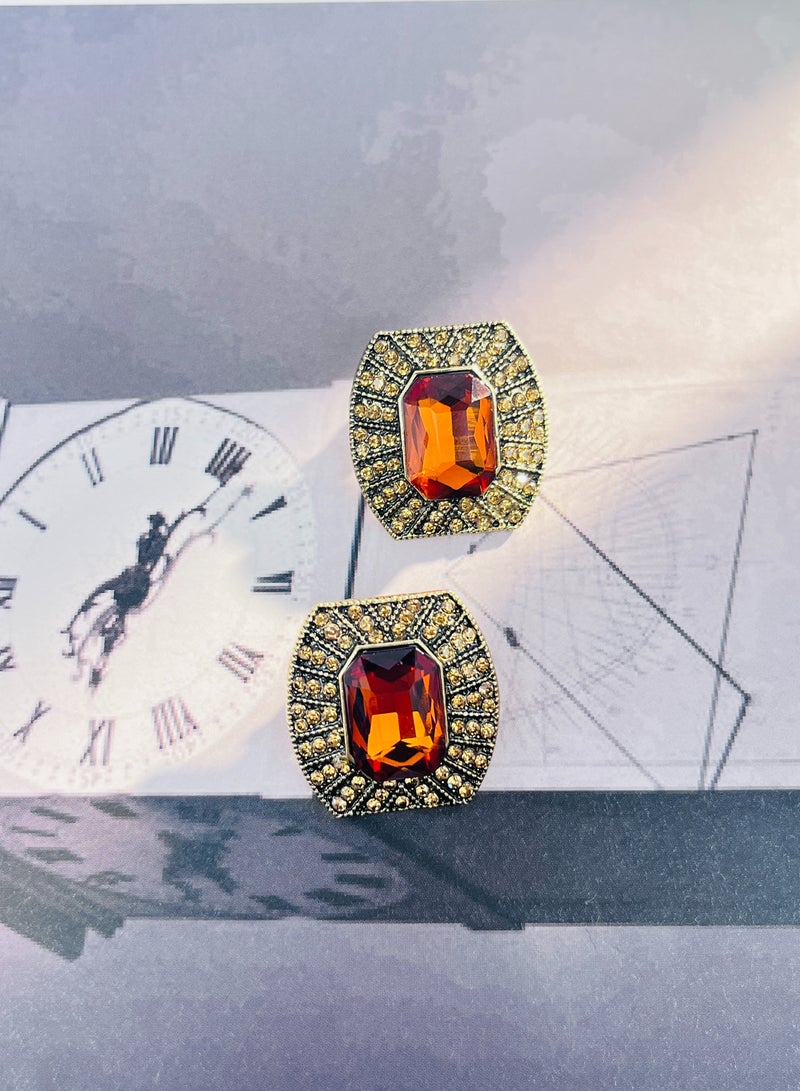 Royal Vintage Court Luxury Gemstone Bohemian Ethnic Earrings - Image 4