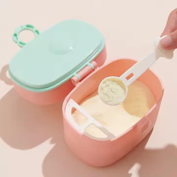 DOOMSDAY موزع حليب الأطفال المحمول DOOMSDAY مع ملعقة، حاوية تخزين مسحوق الحليب محكمة الإغلاق للسفر والمنزل، مقاومة للتسرب، صندوق تخزين طعام الأطفال متعدد الاستخدامات (410 مل) - Image 5