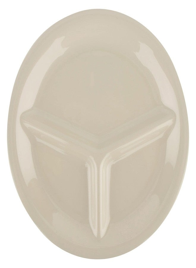 Get G.E.T. CP-10-DI Heavy-Duty 3-Compartment Divided Plastic Plates, 10.25", Diamond Ivory (Set of 12) - Image 2