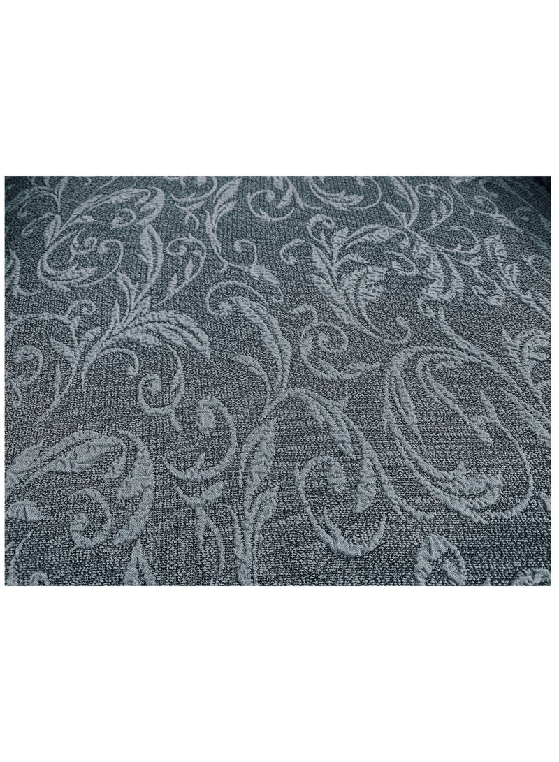 فابينني طقم غطاء أريكة قابل للتمدد مكون من 4 قطع من قماش الجاكار وسبعة مقاعد طقم غطاء أريكة 3211 رمادي مختلط - Image 5