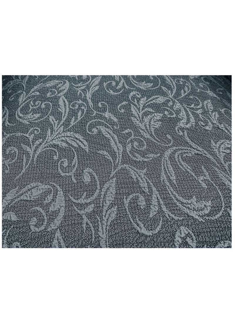 Fabienne 4-Piece Stretchable Sofa Cover Set Jacquard Fabric Seven Seater 3211 Combination Couch Cover Set Grey  - Image 4