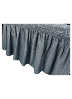 Fabienne 4-Piece Stretchable Sofa Cover Set Jacquard Fabric Seven Seater 3211 Combination Couch Cover Set Grey  - Image 5