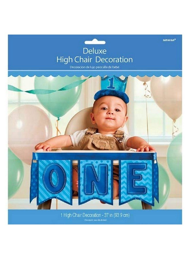 Amscan Blue-7 x 39, 1st Birthday Deluxe High Chair Decoration, 1 Piece - Image 4