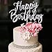 YUINYO Handmade Glitter happy birthday Cake Topper Happy Birthday Cake Bunting Decor Party Decoration Supplies Silver - Image 4