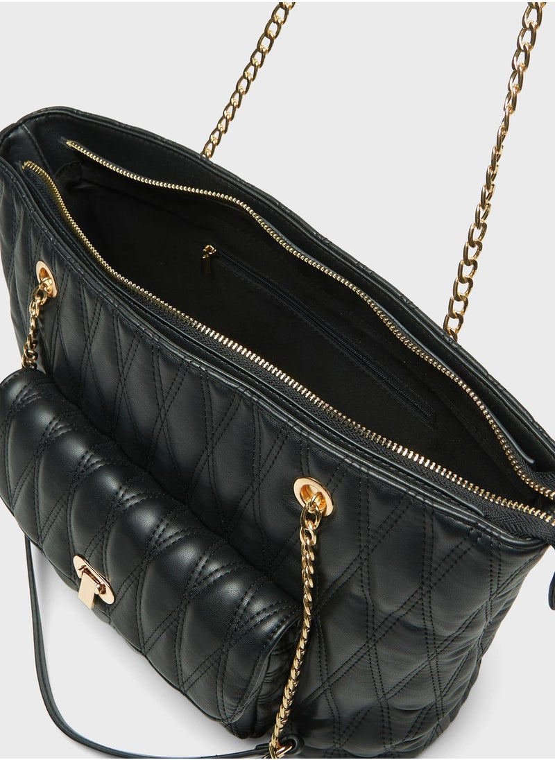 shoexpress - Chain Detail Zip Over Tote - Image 1