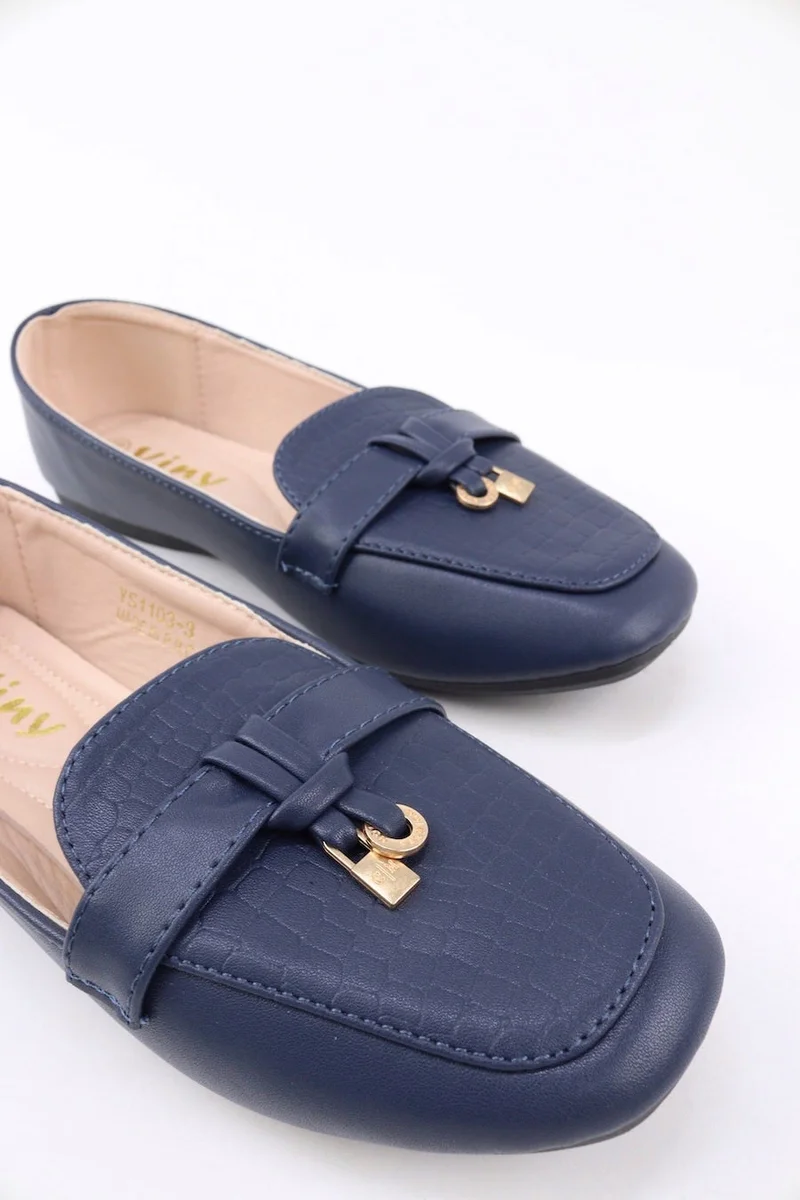 Viny NAVY VINY Women's Loafer Ballet Flats – Comfortable Slip-On Flat Shoes, Lightweight Casual Office & Everyday Walking Shoes for Women | Best Price UAE