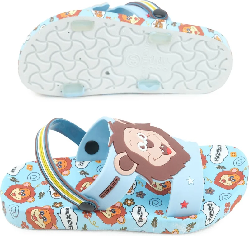 Gezer Summer Men's Children's Daily Pool Beach Slippers-Sandals Suitable for Wet Floor