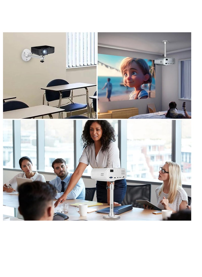 LINK STYLE Projector Wall and Ceiling Mount, Universal Wall Mount for Small Projectors with 360° and 90° Rotation