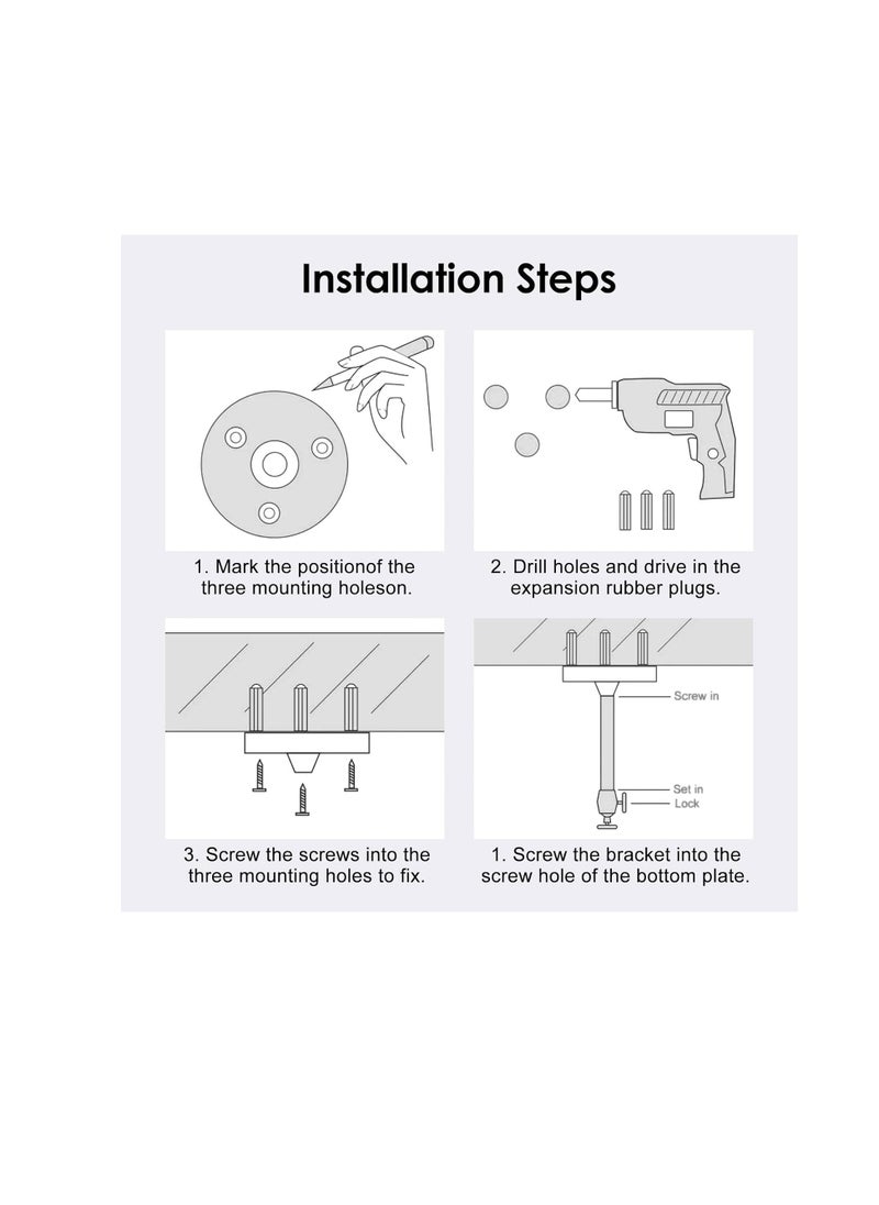 LINK STYLE Projector Wall and Ceiling Mount, Universal Wall Mount for Small Projectors with 360° and 90° Rotation