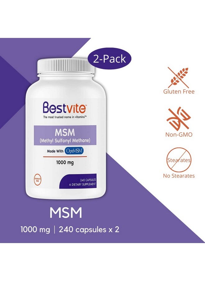 Msm 1000Mg Made With Optimsm (480 Capsules) (240 X 2) No Stearates Gmo Free Gluten Free Joint Support - pzsku/Z1D15ED7FDFA681C83E5FZ/45/_/1695134357/34939216-bb2f-4326-a554-edbd62b47af6