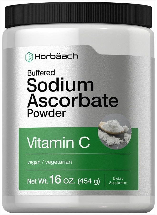 Horbäach - Buffered Sodium Ascorbate Vitamin C Powder | 16 oz | Vegan, Non-GMO, and Gluten Free Supplement | by Horbaach - Image 1