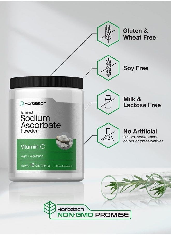 Horbäach - Buffered Sodium Ascorbate Vitamin C Powder | 16 oz | Vegan, Non-GMO, and Gluten Free Supplement | by Horbaach - Image 1