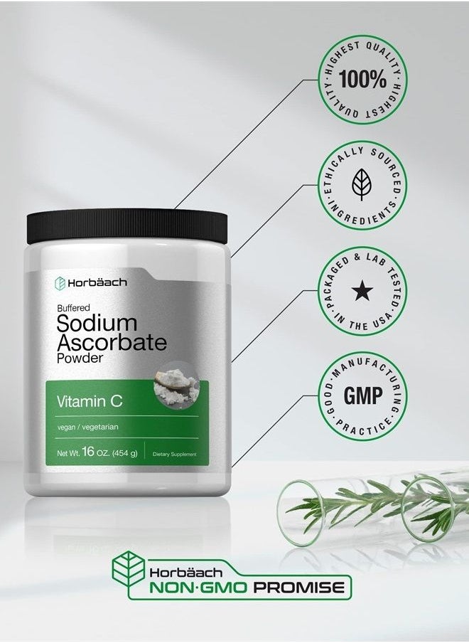 Horbäach - Buffered Sodium Ascorbate Vitamin C Powder | 16 oz | Vegan, Non-GMO, and Gluten Free Supplement | by Horbaach - Image 1