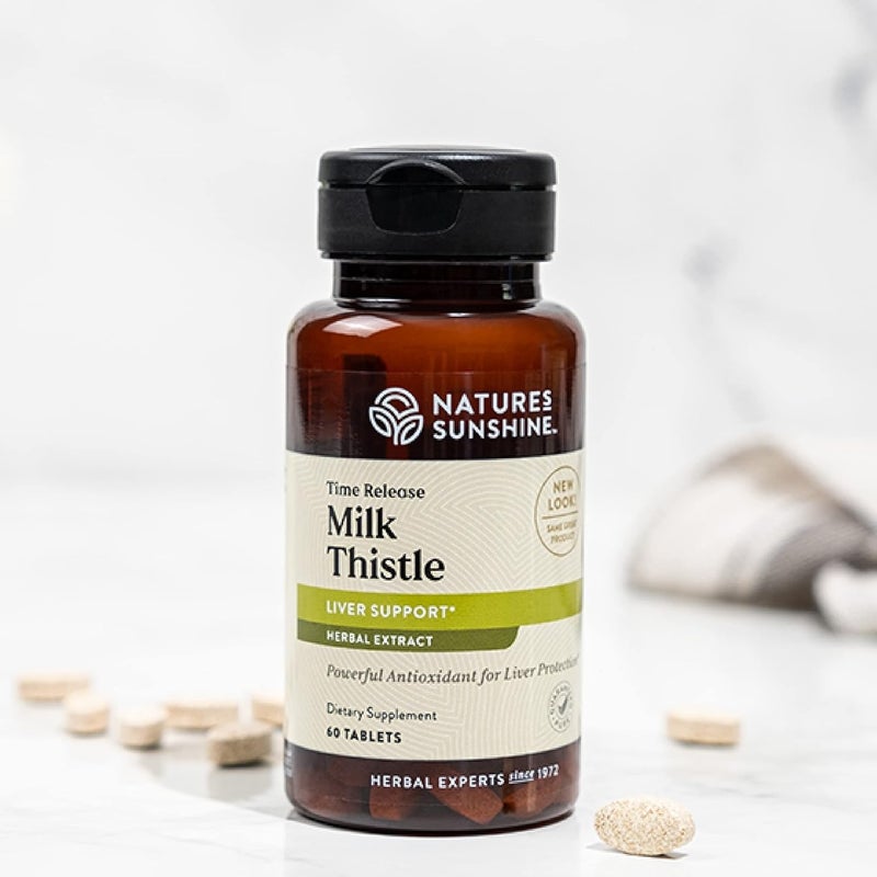 Nature's Sunshine Milk Thistle 60 Time-Release Tablets for Liver Support - Image 2