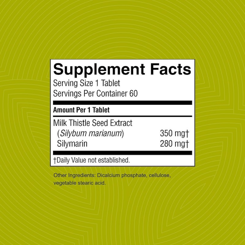 Nature's Sunshine Milk Thistle 60 Time-Release Tablets for Liver Support - Image 3