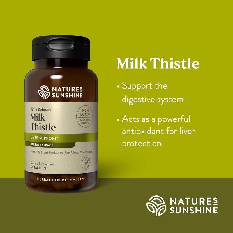 Nature's Sunshine Milk Thistle 60 Time-Release Tablets for Liver Support - Image 4