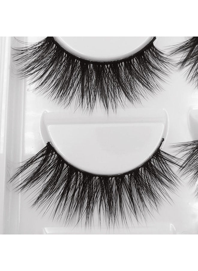 Shidi Shangpin - 5 Pairs Of Long Fake Eye Lashes 3D False Eyelashes Natural Lashes For Eye Makeup - Image 1