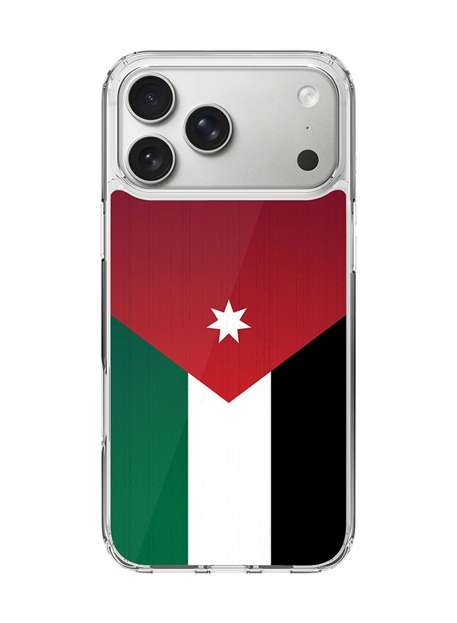 Stylizedd حافظة ماغسيف شفافة كلاسيكية لجهاز آيفون 17 برو ماكس، حافظة هجين ناعمة حواف مرنة مضادة للسقوط TPU PC جل رقيقة شفافة [مصممة لجهاز آيفون 17 برو ماكس] - علم الأردن