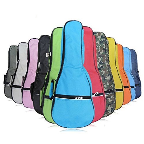 HOT SEAL Waterproof Durable Colorful Ukulele Case Bag with Storage (23/24in, Rose Pink) - Image 1