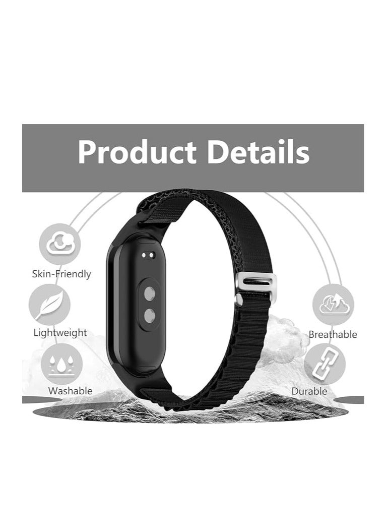 Next Store Braided Watch Band Compatible with Xiaomi Mi band 8/9, Stretchy Nylon Strap, Stylish and Comfortable Design, Perfect for Sports and Daily Use. - Image 2