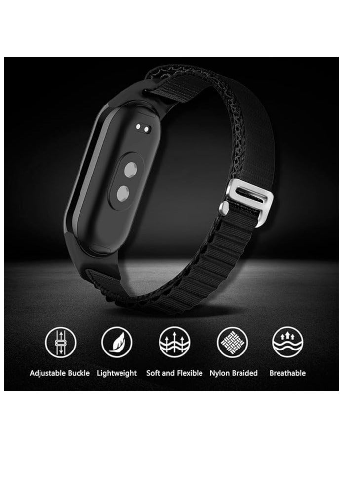Next Store Braided Watch Band Compatible with Xiaomi Mi band 8/9, Stretchy Nylon Strap, Stylish and Comfortable Design, Perfect for Sports and Daily Use. - Image 3