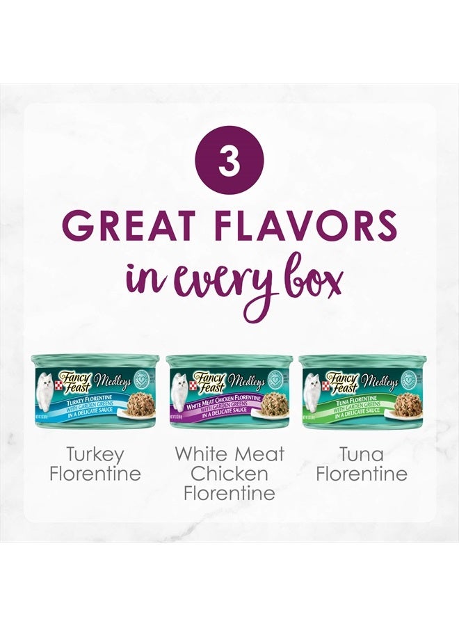 Fancy Feast Medleys Wet Cat Food Variety Pack, Florentine Collection, (12) 3 Oz Cans - Image 2