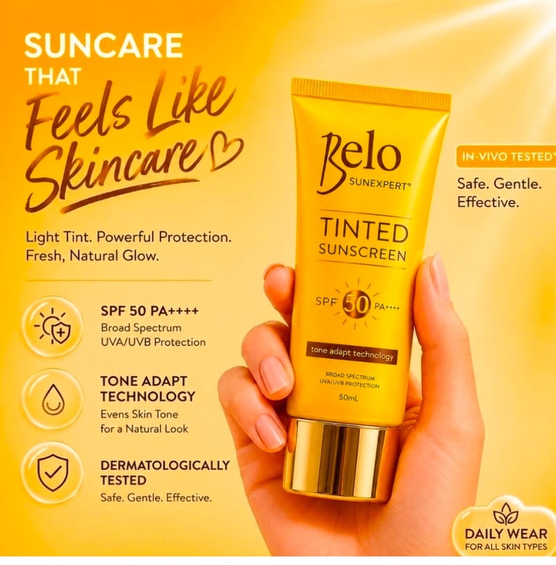 بيلو واقي الشمس الملون Belo SUN EXPERT (تقنية التكيف مع اللون)50مل مع عامل حماية من الشمس - Image 1