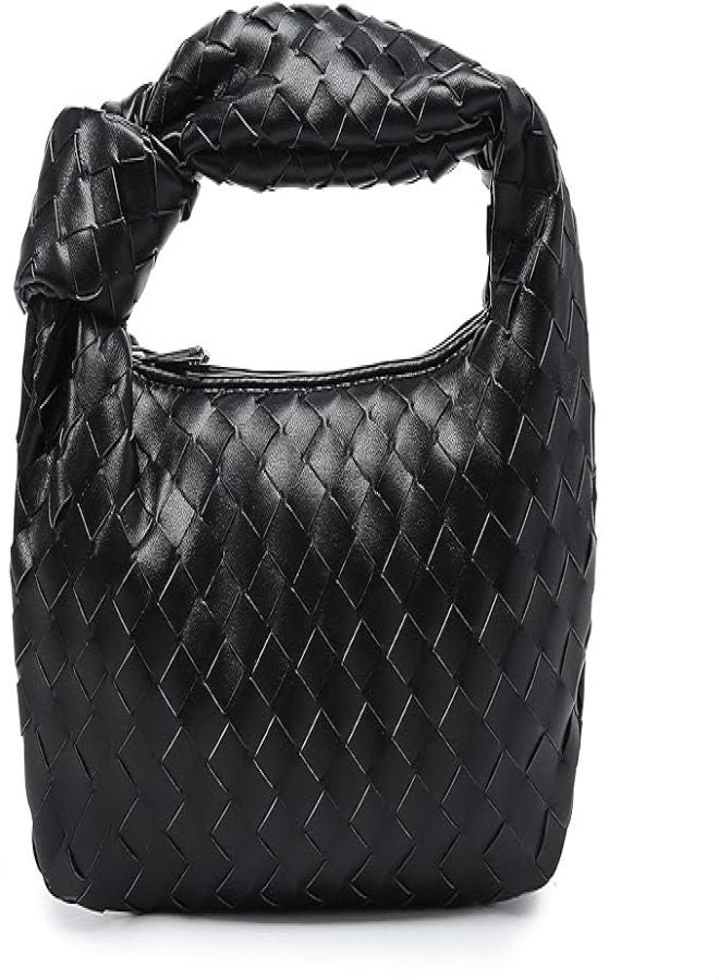 Hobo Bag Dumpling Hadnbag Knoted Woven Bag PU Woven Handbag Woven Handbag - Image 1