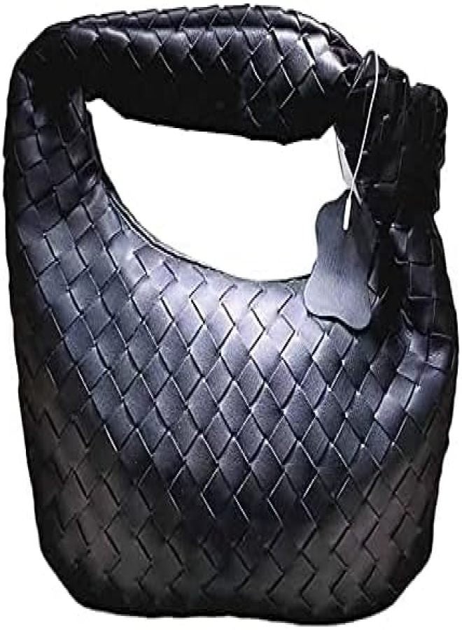 Hobo Bag Dumpling Hadnbag Knoted Woven Bag PU Woven Handbag Woven Handbag - Image 3