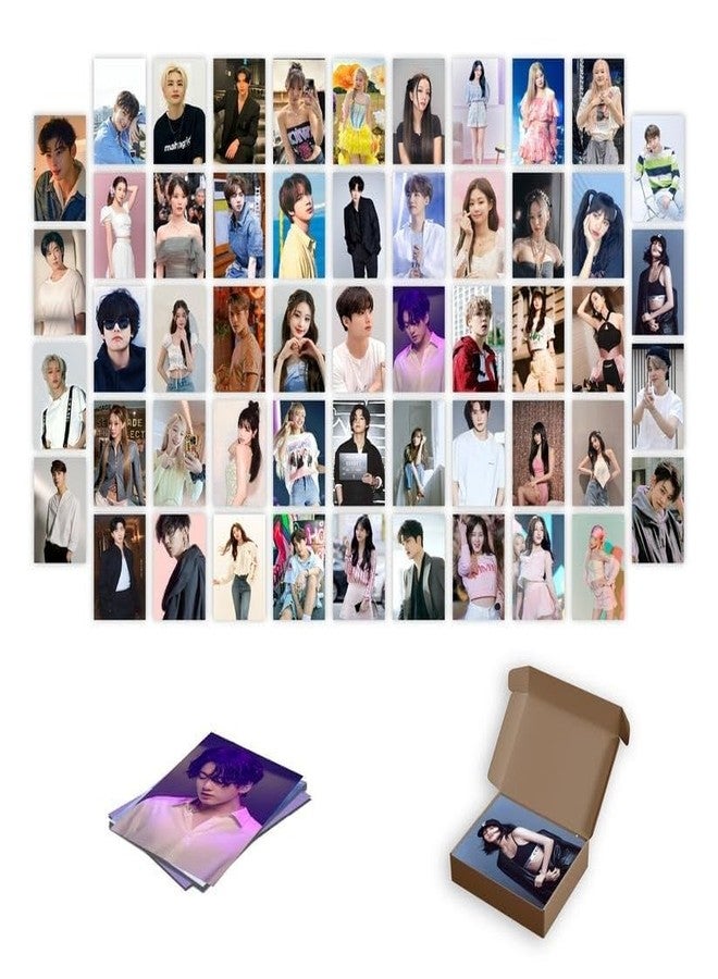 ATEVON Kpop Wall Collage Kit - Set of 54 Aesthetic Posters Featuring Popular Idols & Bands, Korean Pop Music Decor for Bedroom, Dorm, Studio & Living Room Walls - Image 1