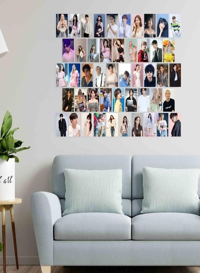 ATEVON Kpop Wall Collage Kit - Set of 54 Aesthetic Posters Featuring Popular Idols & Bands, Korean Pop Music Decor for Bedroom, Dorm, Studio & Living Room Walls - Image 2