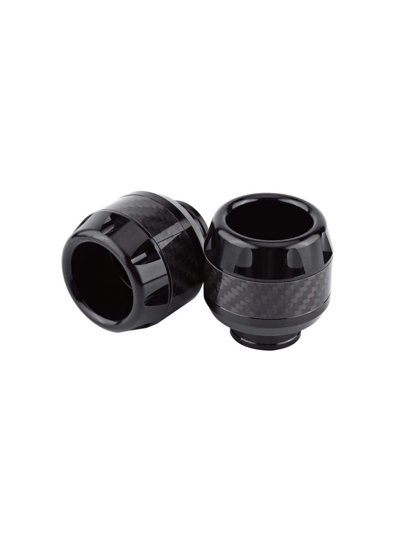 Generic - Frame Sliders, 1 Pair of Carbon Fiber Motorcycle Front Fork Frame Sliders Crash Protection(Black) - Image 1
