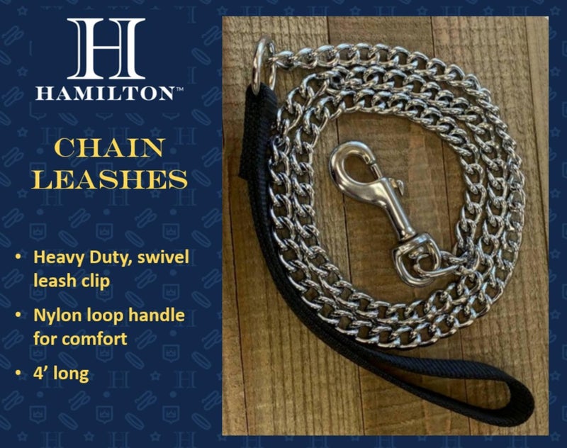 Hamilton 4' Extra Heavy Chain Dog Lead with Black Nylon Handle - Image 3