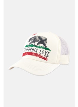 Billabong Kids Girl Printed Trucker Mesh Cap, Off White  - Image 1