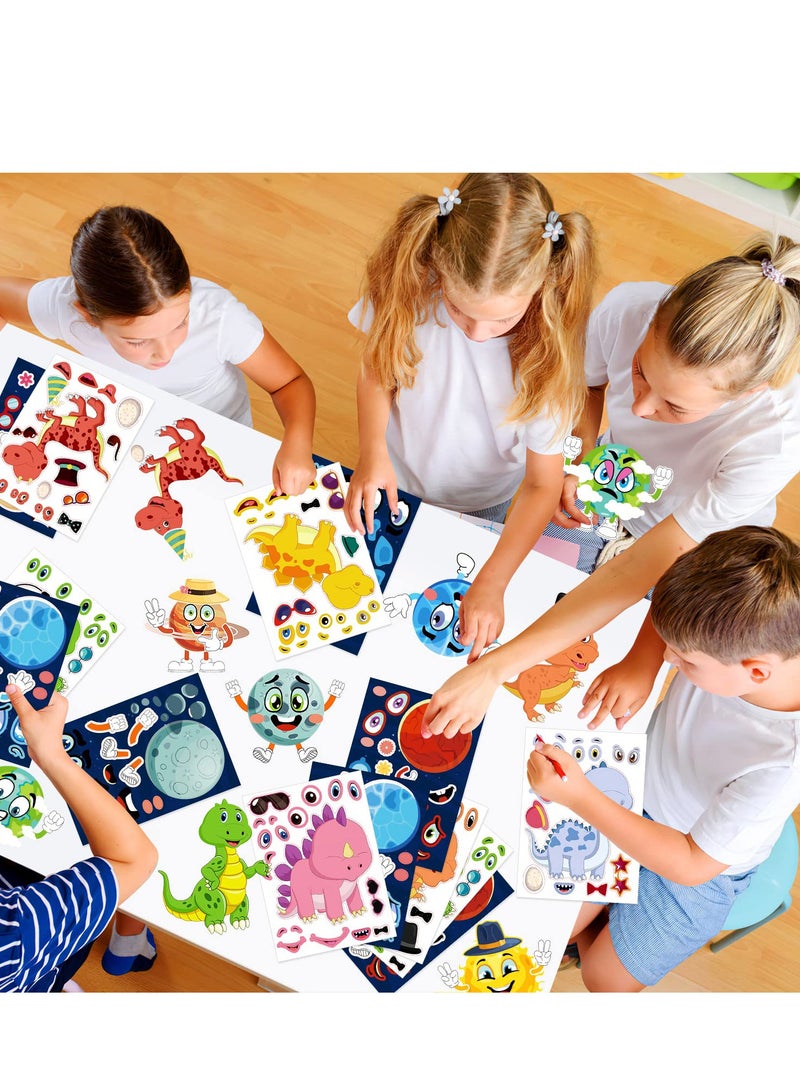 Excefore DIY stickers, Cartoon Animals Wall, 24 Shee Make Your Own Stickers, for Kids Rooms Baby Bedroom Wardrobe Door Decoration Mix And Match Stickers Sheet Craft Sticker, Gift, Party Favors - Image 4