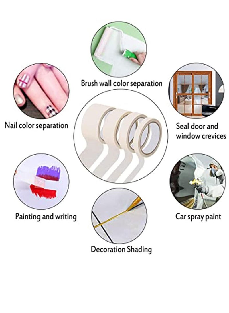 KASTWAVE Masking Tape for Painting, 10 Pack Artist Decorators Masking Tape for Decorating Models Walls Spray DIY Painter's Tape - Image 3