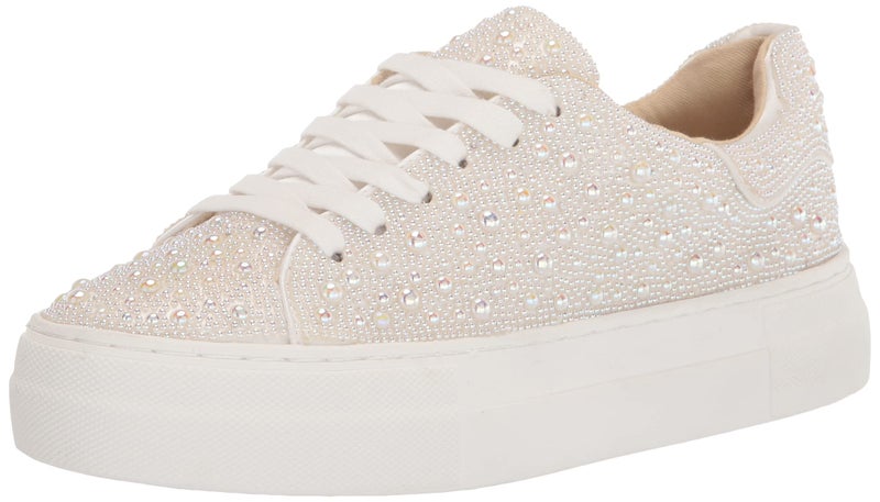 Betsey Johnson Womens Sidny Sneaker Pearl 65